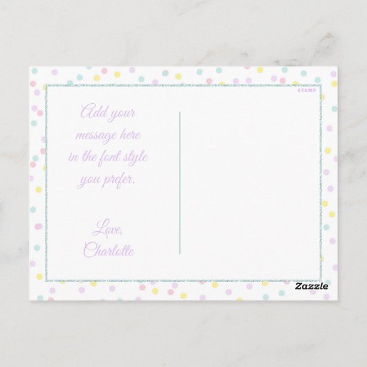 Unicorn Danke, dass Sie Karten Postkarten (Rückseite)