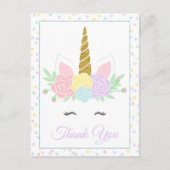 Unicorn Danke, dass Sie Karten Postkarten (Vorderseite)