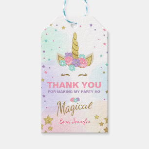 Unicorn danke Ihnen Tags Unicorn Magical Birthday Geschenkanhänger
