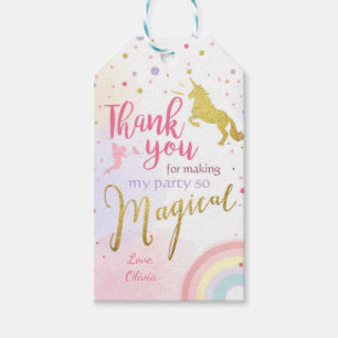 Unicorn danke Ihnen Tags Unicorn Magical Birthday Geschenkanhänger