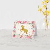 Unicorn Danke-Karte Karte (Gelbe Blume)