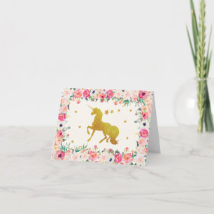 Unicorn Danke-Karte Karte