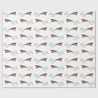 Unicorn, das ein Regenbogenverpackungspapier Geschenkpapier