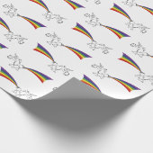 Unicorn, das ein Regenbogenverpackungspapier Geschenkpapier (Ecke)