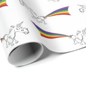 Unicorn, das ein Regenbogenverpackungspapier Geschenkpapier (Rolleneckpunkt)