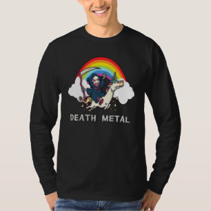 Unicorn Deathmetal Rocker Grim Sensenmann Death Tr T-Shirt