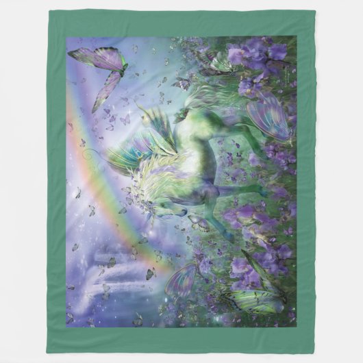 Unicorn der Buttys Kunst-Fleece-Decke Fleecedecke (Vorderseite)