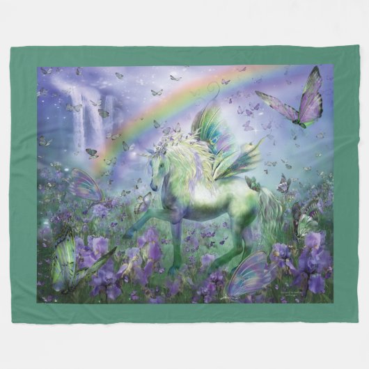 Unicorn der Buttys Kunst-Fleece-Decke Fleecedecke (Vorderseite (Horizontal))