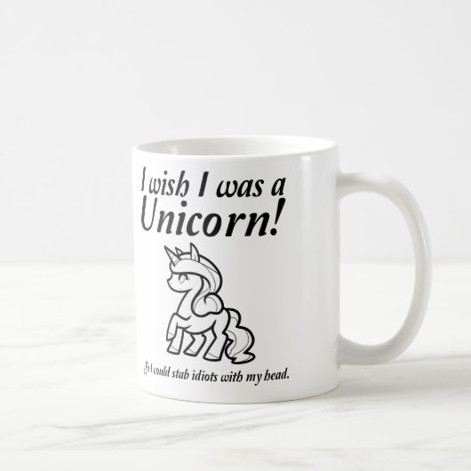 Unicorn, der lustigen T - Shirt ersticht Kaffeetasse (Rechts)