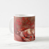 Unicorn der Mohnblumen-Tasse Kaffeetasse (Vorderseite Links)