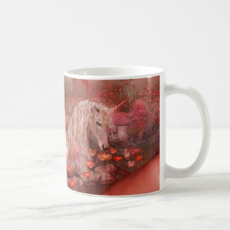 Unicorn der Mohnblumen-Tasse Kaffeetasse