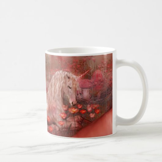 Unicorn der Mohnblumen-Tasse Kaffeetasse (Rechts)