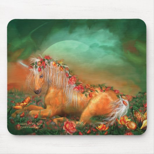 Unicorn der Rosen Mousepad (Vorne)