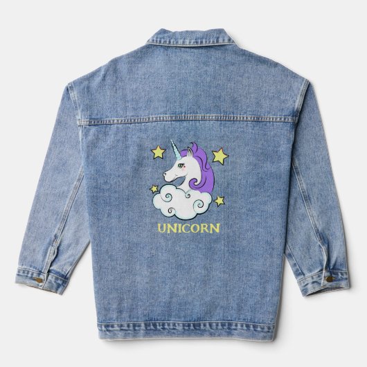 Unicorn Design Denim Jacket Jeansjacke (Rückseite)