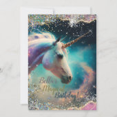 Unicorn Design-Party Einladung (Vorderseite)