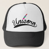 Unicorn Design Regenbogen Word Buchstaben Truckerkappe (Vorderseite)