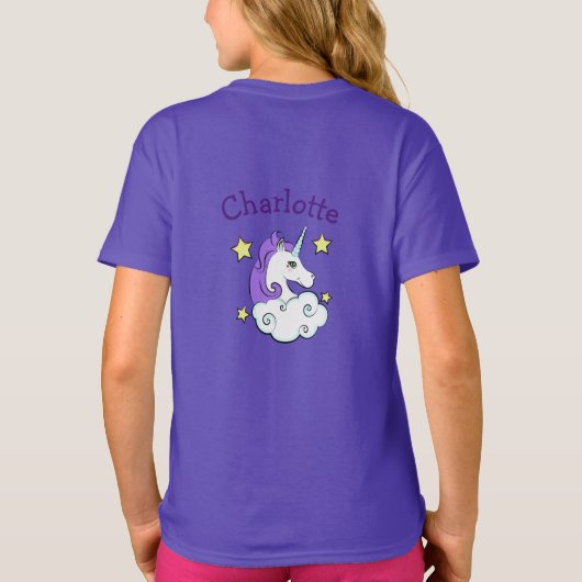 Unicorn Design T - Shirt Tee Shirt (Rückseite)