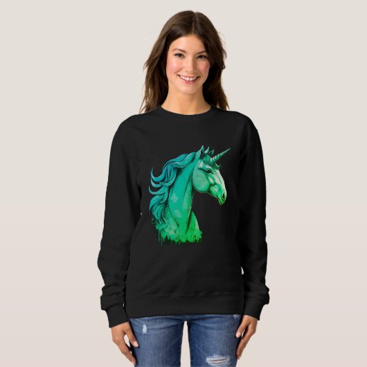 Unicorn Design – Women's Long Sleeve Sweatshirt (Vorne ganz)