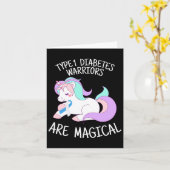 Unicorn Diabetes Warrior Geschenk Karte (Gelbe Blume)