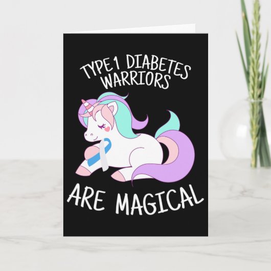 Unicorn Diabetes Warrior Gift Karte (Vorderseite)