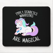 Unicorn Diabetes Warrior Gift Mousepad (Vorne)