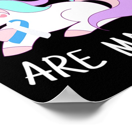 Unicorn Diabetes Warrior Gift  Poster (Ecke)