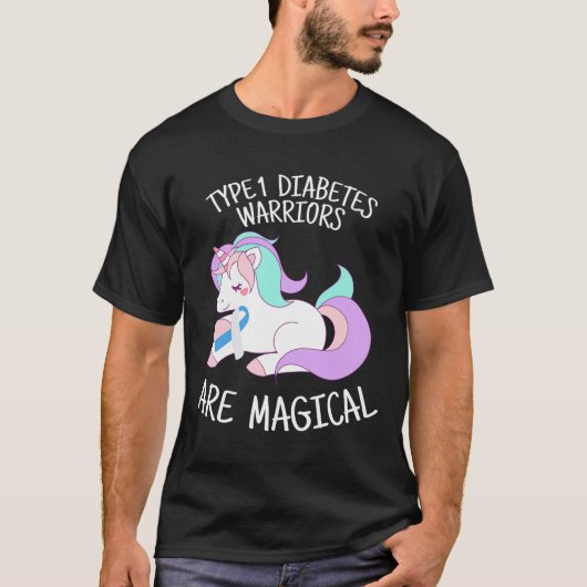 Unicorn Diabetes Warrior Gift  T-Shirt (Vorderseite)