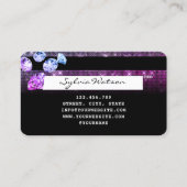 Unicorn Diamonds Glitzer Kreditkarte Stil modern Visitenkarte (Rückseite)