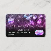 Unicorn Diamonds Glitzer Kreditkarte Stil modern Visitenkarte (Vorderseite)