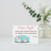Unicorn Diaper Raffle Tickets (Stehend Vorderseite)