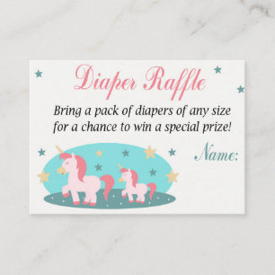 Unicorn Diaper Raffle Tickets