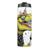 Unicorn Dinosaur Rainbow Punk Rock Thermosbecher (Vorderseite)