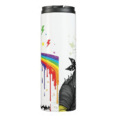 Unicorn Dinosaur Rainbow Punk Rock Thermosbecher (Rückseite)