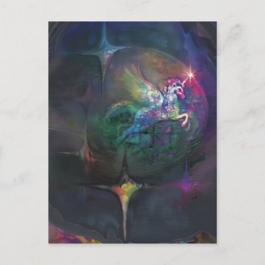 Unicorn Disco*** Postkarte (Vorderseite)