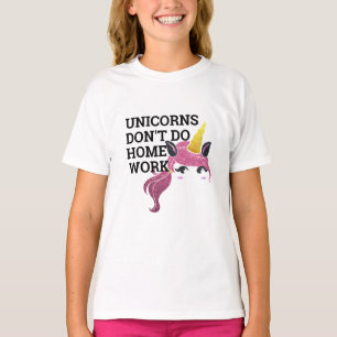 Unicorn Don't Do Hausaufgaben Funny kids Unisex T-Shirt