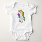 Unicorn Donut Baby Strampler (Vorderseite)