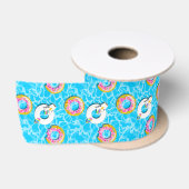 Unicorn & Donut Floaty Satinband (Spule)