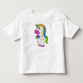 Unicorn Donut Kleinkind T-shirt (Vorderseite)