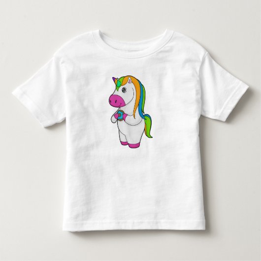 Unicorn Donut Kleinkind T-shirt (Vorderseite)