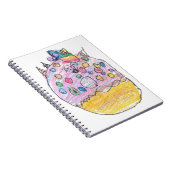 Unicorn Donut mit Sprinklen Kid Artist Zeichnend Notizblock (Rechte Seite)