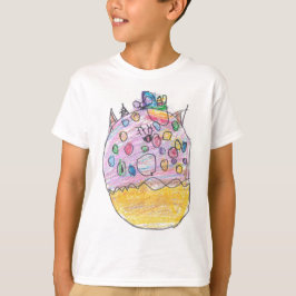 Unicorn Donut mit Sprinklen Kid Artist Zeichnend T-Shirt