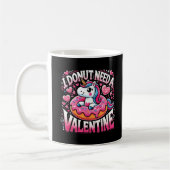 Unicorn Donut Need Valentine Funny Anti-Valentine Kaffeetasse (Links)