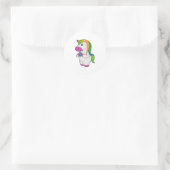 Unicorn Donut Runder Aufkleber (Tasche)