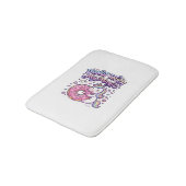 Unicorn Donut Touch My Magic Gift Idea Sticker and Badematte (Schrägansicht)