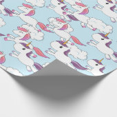 Unicorn Doodle Muster Geschenkpapier (Ecke)