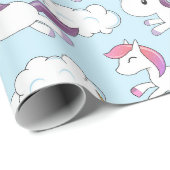 Unicorn Doodle Muster Geschenkpapier (Rolleneckpunkt)