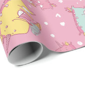 Unicorn Doodle Muster Geschenkpapier (Rolleneckpunkt)