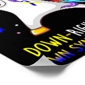 Unicorn Down Right Perfect Down Syndrome Awarenes Poster (Ecke)