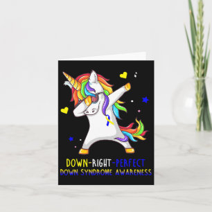 Unicorn Down Right Perfect Down Syndrome Awareness Karte
