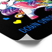 Unicorn Down Right Perfect Down Syndrome Awareness Poster (Ecke)